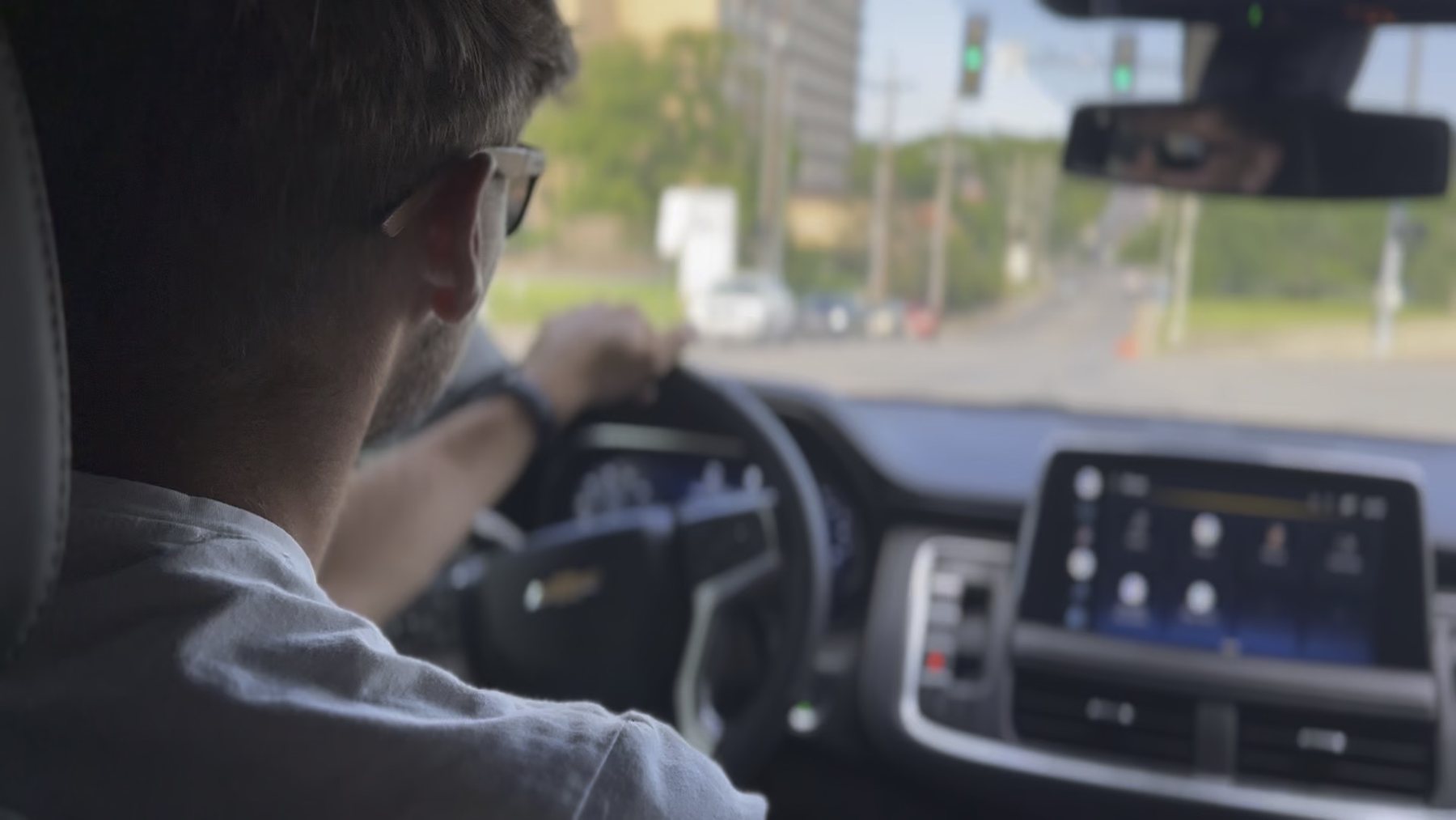 Driver at the wheel of the Suburban