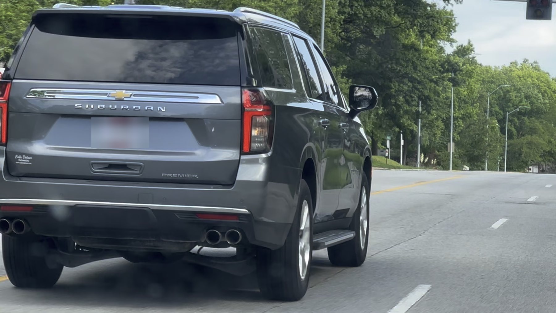 Rear detail of the Suburban Premier